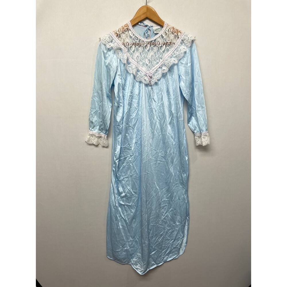 Vintage Jill Andrea Lingerie Satin Lace Nightgown Sleep Dress Size Large M234 15